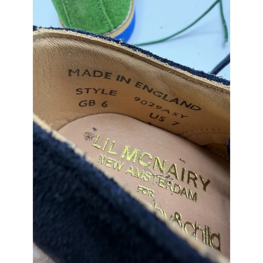 Lil McNairy Caramel Lot 2 Suede Oxford Green Black Toddler Size 7